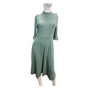 Green Ribbed Maxi Dress Size Large
